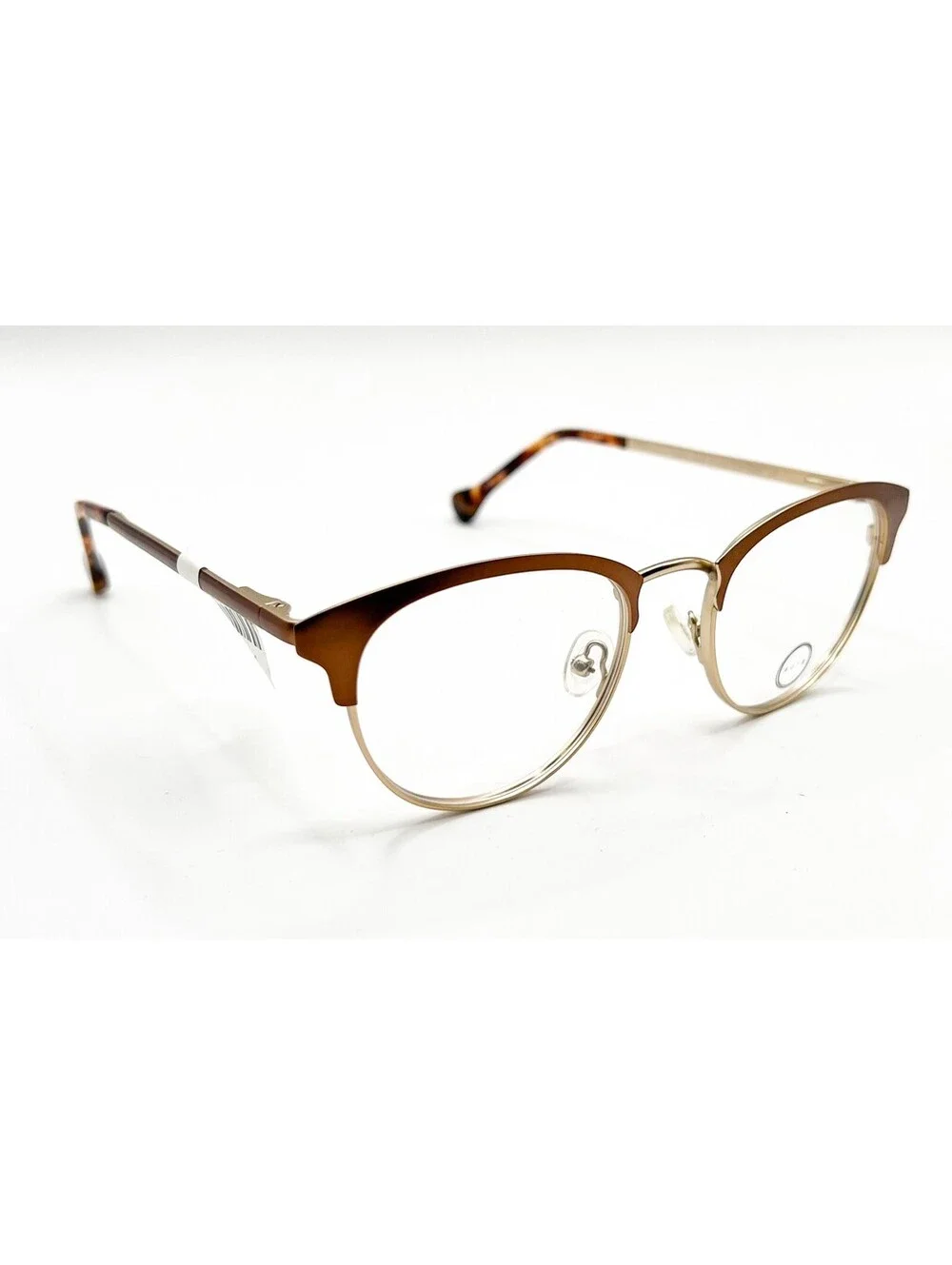 Aura Eyewear Lodo Brn/Gold Brown/Gold Authentic Eyeglasses 49-19-140